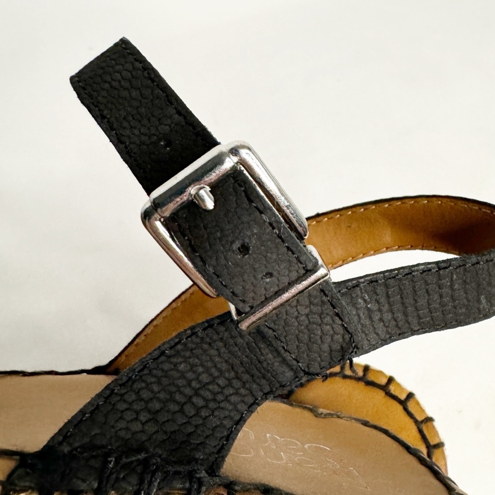 FRANCO SARTO PLATFORM LEATHER TEXTURED ESPADRILLES SZ 9.5. - Picture 7 of 12